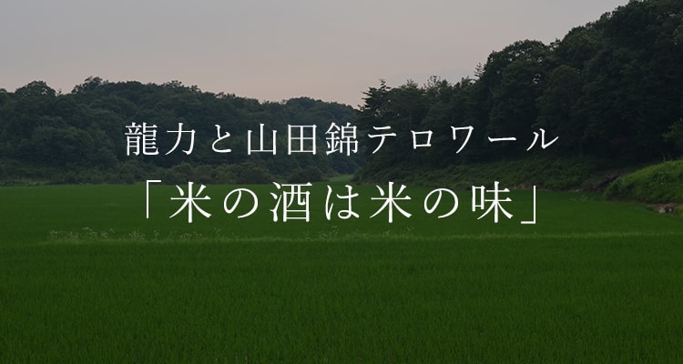龍力と山田錦テロワール 「米の酒は米の味」